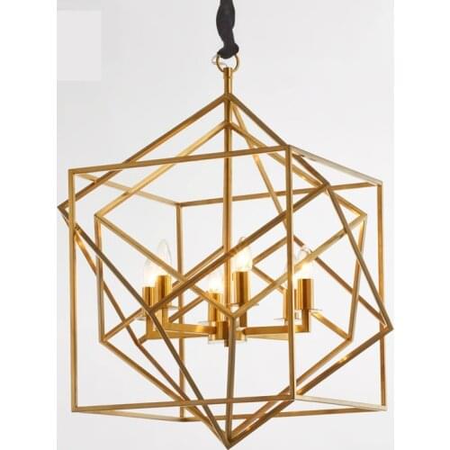 Nordic simple chandelier post-modern personality geometric rubiks Cube pendant lamps
