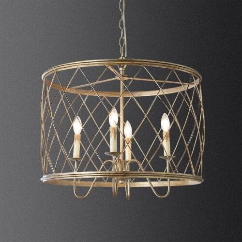 Modern minimalist mesh chandelier clothing store creative studio bedroom dining room living room American retro lamps