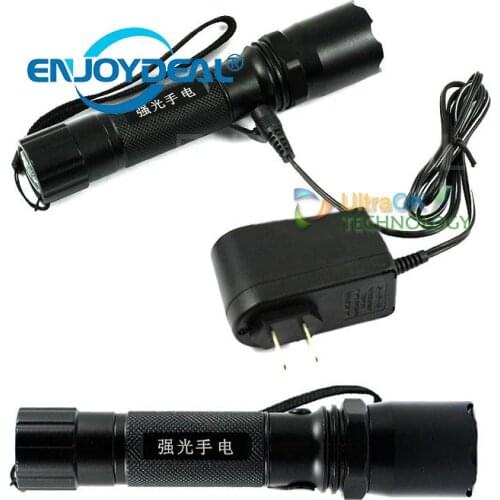 Super Bright Hiking Camping 18650 Battery LED 400 Lumens 3-Mode Tactical Flashlight Torch Lamp Charger Aluminum Alloy Q3
