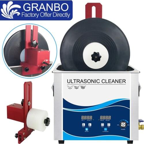 Lp Ultrasonic Cleaner Bath 6.5L 180W Power Adjustable with Alloy Bracket Motor 6-7RPM EU/US/AU/UK Plug Vinyl Records CD Disc