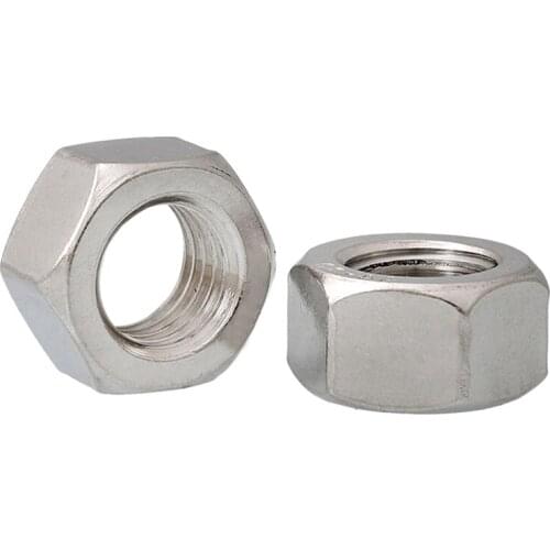Wkooa Left Threads Nuts Hex Stainless Steel 304 M3 M4 M5 M6 M8 M10 M12 M14 M16 M18 M20