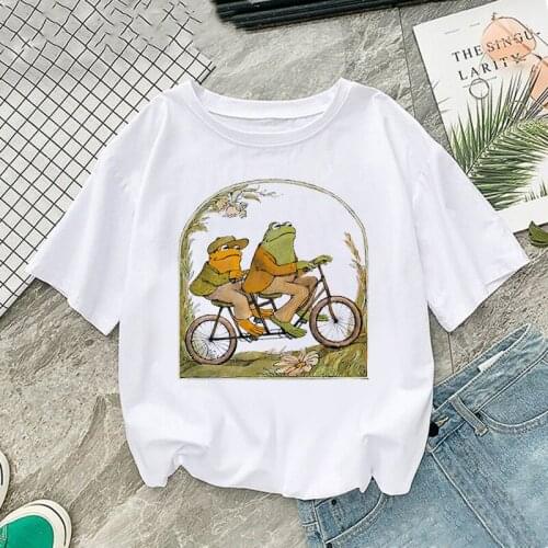2021 New Designed Cartoon Printed T Shirt Women Harajuku Style Ladies Clothes Short Sleeve Streetwear Wholesale Price