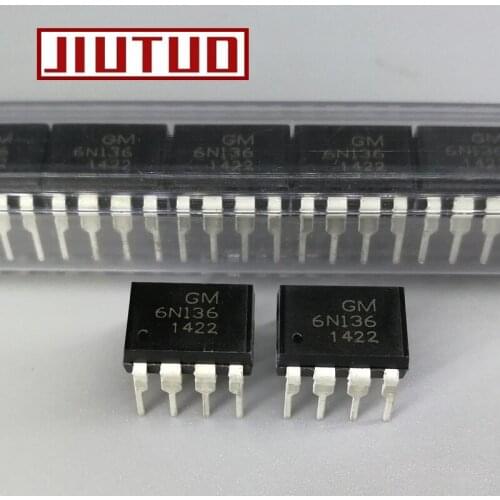 10PCS 6N136 DIP-8 black New original