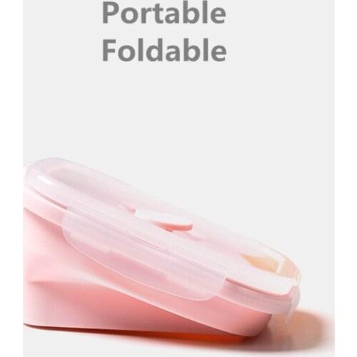 10pcs BPA Free Lunch Box 350ml Food-grade Silicone Bowl Folding Foldable Portable Food Storage Container Eco-Friendly Home