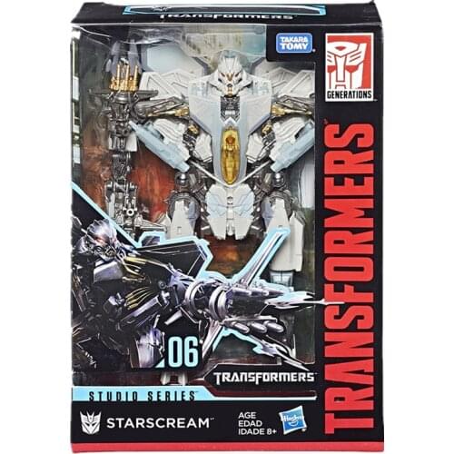 18cm Transformers Toys Studio Series 06 Voyager Class Movie 1 Starscream Converts Jet In 26 Steps Action Figure Collection Model