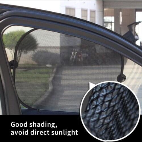 2PCS Car Side Rear Window Screen Sun Shade Mesh Cover Windshield Sunshade Visor Lightweight, foldable and easy to carry