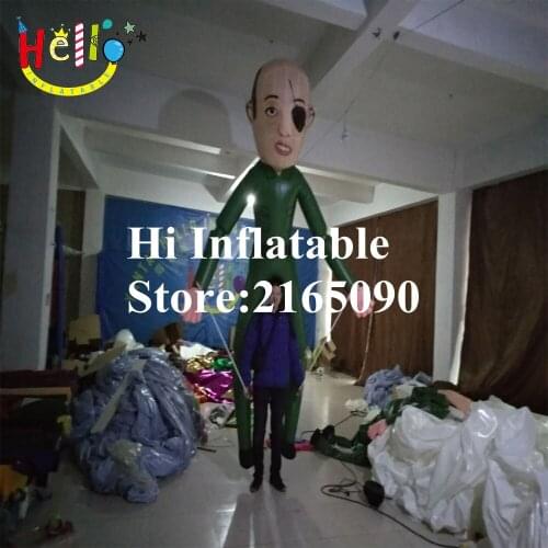 3.5 m high festival city parade event walking inflatable man puppet costume