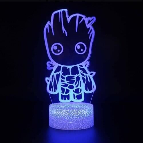 3D Night Light Colorful Touch Remote Control Creative Gift Lamp