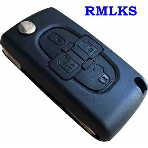 4 Button Flip Floding Remote Key Fob Case Shell Uncut Blade Fit For Peugeot 1007 For Citroen C8 CE0523 CE0536 Model