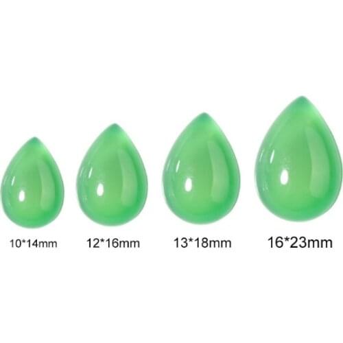 5pcs/lot Beads green Stone Round Loose Beads Cabochon Cameo Fit DIY Ring Earrings for Jewelry Making dfg4x