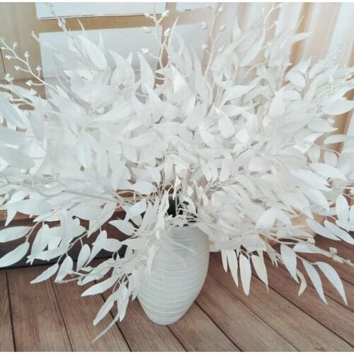 6pcs 55cm Artificial Willow Leaf Branch For Plant Wall Background Wedding Archway Ceiling Home Hotal Office Bar Decorative