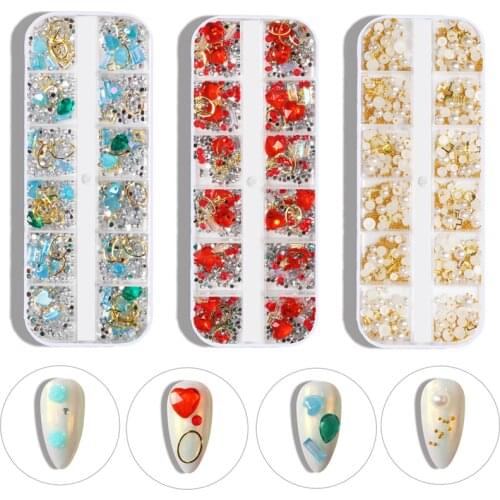 Acrylic Diamond Nail Glitter Nail Rhinestones Crystal DIY Nail Art Decorations Manicure Tools Accessoriesnail Accesoires Charms