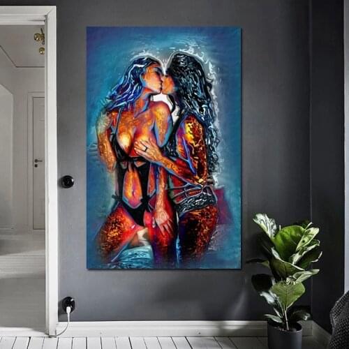 DIY 5D Diamond Painting Homosexual Girl-Kissing Diamond Embroidery Cross stitch Rhinestone Mosaic crystal Home decor gifts P410