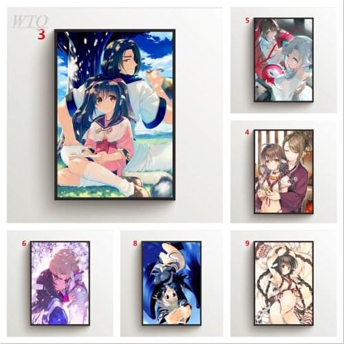 Utawarerumono Aruruu Eruruu Anime Posters Canvas Painting Wall Decor Poster Wall Art Photos for Childrens Room Home Decoration