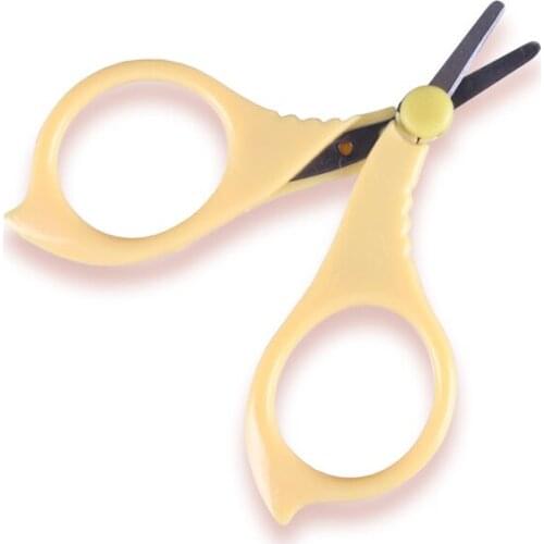 Safe carton convent stainless steel infant multiple function tool shell protection baby scissors on sale KD3068