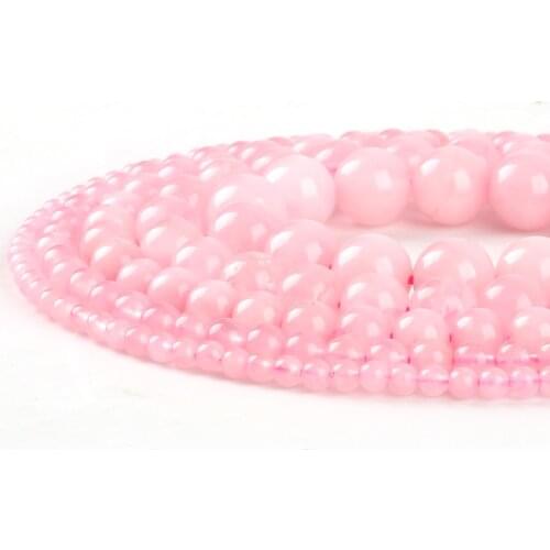 Wholesale Natural Rose Pink Quartz Loose Beads Natural Stones For Jewelry Making DIY Bracelet Necklace Accessories 4/6/8/10/12mm