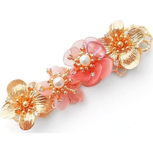 CCijiNG Coloured Glaze Handmade Flower Brooches for Women Pearls Fine Jewelry Gift XZ3010