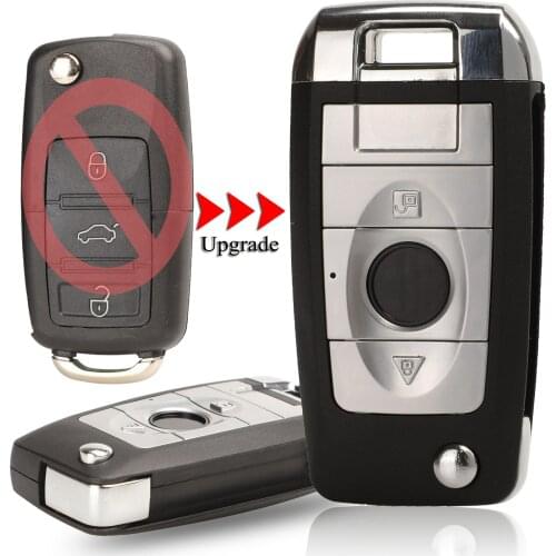 Kutery 10pcs/Lot Upgrade Car Key Shell For Volkswagen/VW Jetta Golf Beetle Skoda 3 Buttons With HU49/HU66 Blade Key Case Cover