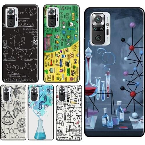 Science Chemistry Style For Xiaomi Redmi Note 10 Pro 8T 9S Note 7 8 9 Pro Phone Case For Redmi 9C 9T 9 9A 8A K40