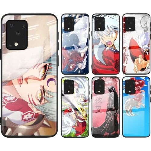 Anime Inuyasha SesshoumaruFor Samsung Galaxy A91 A81 A72 A71 A52 A51 A41 A31 A21S A21 EU A11 A01 Tempered Glass Phone Case