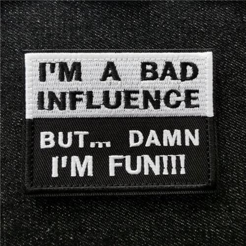 Black and White Embroidery Patches Flag 3D Decorative Badges for Jecket Clothing Army Uniform Bag DIY Hook Loop Badge