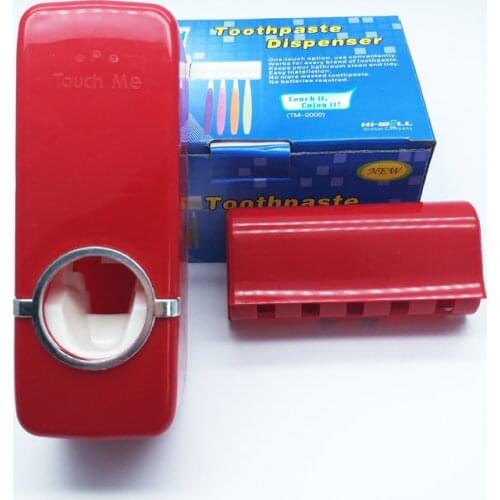 Bathroom Accessories Set Toothbrush Holder Automatic Toothpaste Dispenser Holder Toothbrush Wall Mount Rack Bathroom Tools Set