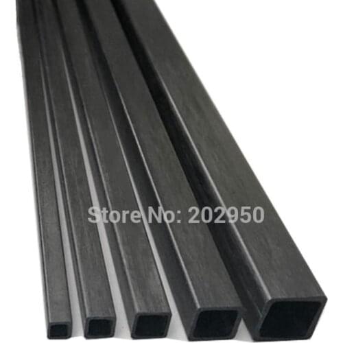 8pcs RC Model Parts Carbon Fiber Square Tube Length 500mm Multi-Size OD 3mm 4mm 5mm 6mm 8mm 10mm For RC Aircraft Model DIY Drone