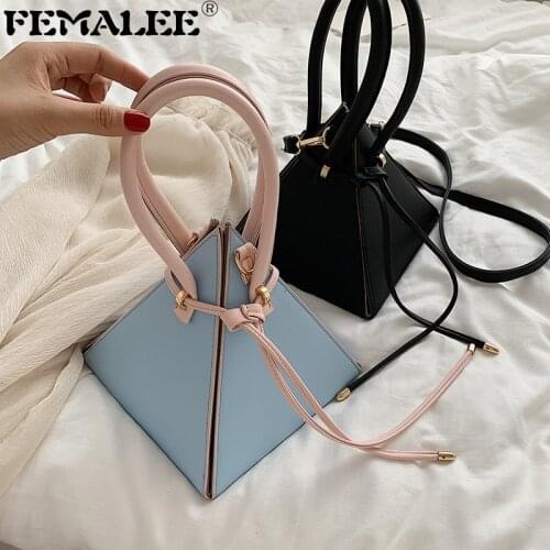 2020 Designer leather handbag Mini Triangle Women Clutch Purse Hand Bag Lady Famous Brand Chains Tote Bags portefeuille femme