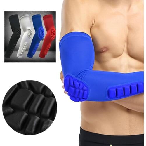 1Pc Sport Basketball Football Elbow Brace Support Elastic Protective Arm Sleeve Anti-Collision Elbow Pad Fitness Guards