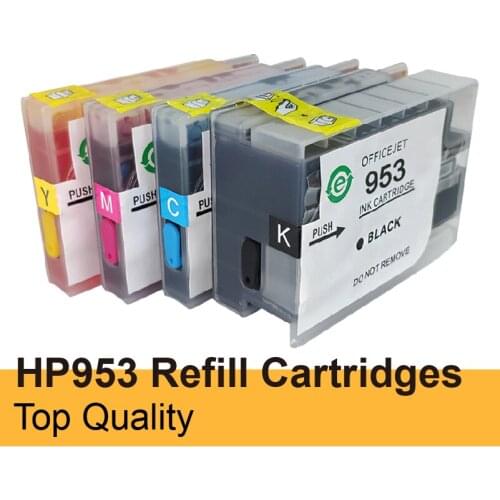 New 953XL Refillable Ink Cartridge for HP 953 HP953 for OfficeJet Pro 8702 7720 7730 7740 8210 Printer