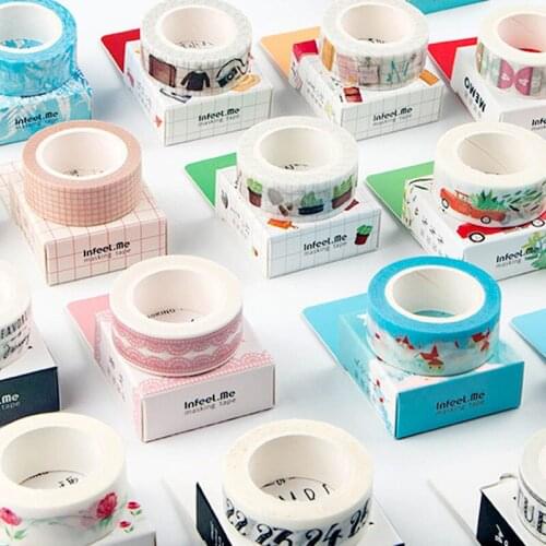 Cute Travelers Adhesive Tape Diary Kawaii Scrapbooking DIY Craft Sticky Decor For Scrapbook Sticker Masking Washi Tape 15mm*7m