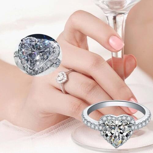 Rings For Women Exquisite Heart Out Ring Women Engagement Wedding Jewelry Accessories Gift Jewelry Rings For Men Girls Bague