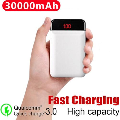 Mini power bank 30000mAh fast charging power bank 30000mAh portable external battery charger for iPhone Xiaomi