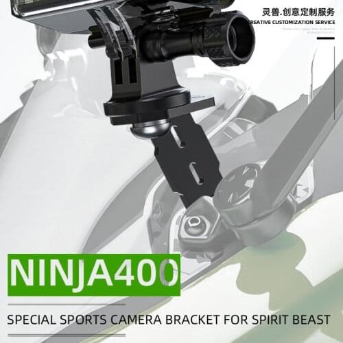 Spirit Beast motorcycle camera bracket Action Cameras Holder rearview mirror Driving Recorder Bracket For Kawasaki Ninja 400