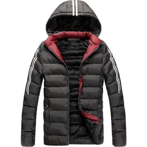 New Winter Jacket Men New Arrival Casual Hooded parkas Male Fleece Short Coats Slim Fit Cotton Padded Jacket Men