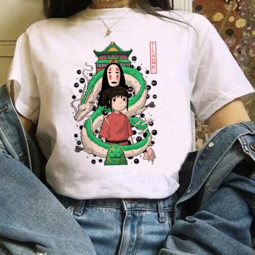 My Neighbor Totoro Harajuku Summer T-shirt Studio Ghibli Kawaii printed T-shirt Hayao Miyazaki Chihiro Chihiro Graphics Tee