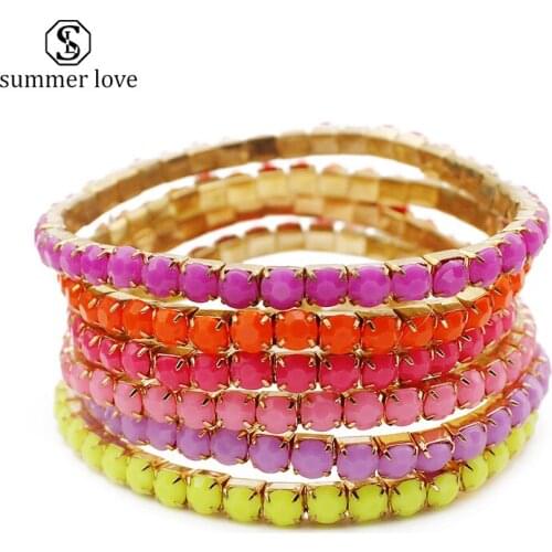 Fashion Handmade Cute Children Bracelet For Kids Girls Boys Crystal Beads Connected Braid Charm Bracelets Jewelry Dropshipping