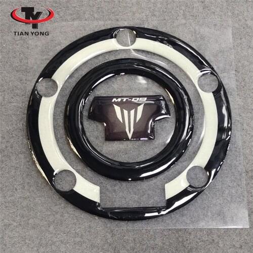 Motorcycle For Yamaha MT-09 MT 09 DIY Modification Tankpad Gas Cap Pad 3D Resin High Quality Sticker Filler Tank Cap Cover