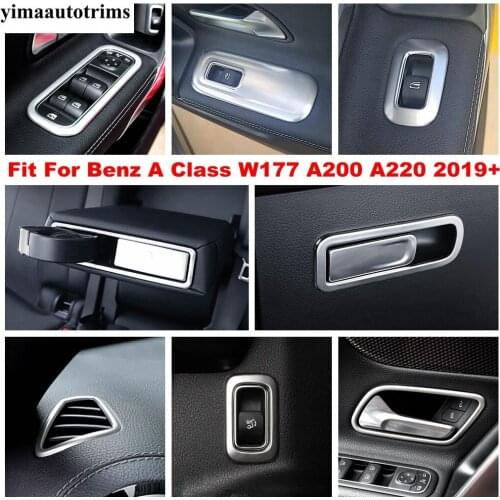 Car Front Side Dashboard AC Air Vent Cover Trim For Mercedes Benz A Class W177 A200 A220 2019 - 2021 Stainless Steel Accessories