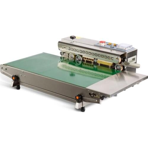 Continuous polybag sealing machine automatic heat sealer capper Aluminum foil sealing machine Widening conveyor band sealer