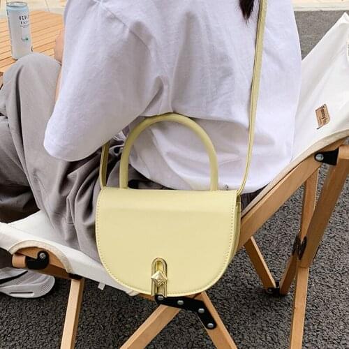 New Mini PU Leather Design Saddle Crossbody Shoulder Bags for Women 2021 Fashion Brand Luxury Handbags Ladies Travel Purses