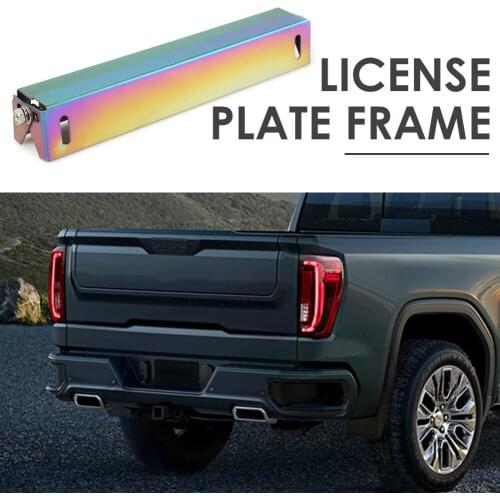 Durable Practical Adjustable Burnt Blue Metal Car License Plate Multi-functional Mount Bracket Tag Holder Universal