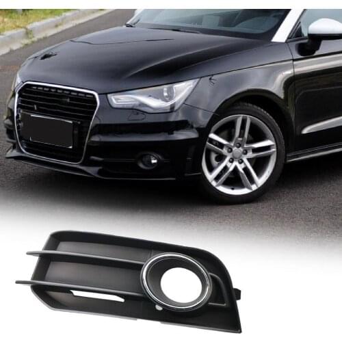 Anti-scratch Fog Light Grille Anti-corrosive Wear-resistan Replacement Black L/R Lamp Cover Car Accessories for Audi A1 11-14