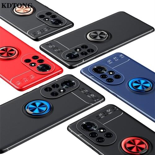 Shockproof Phone Case for Huawei Nova8 7 6 SE 5 5i Pro Shell Hidden Magnetic Ring Bracket Soft Silicone Slim Protect Back Cover