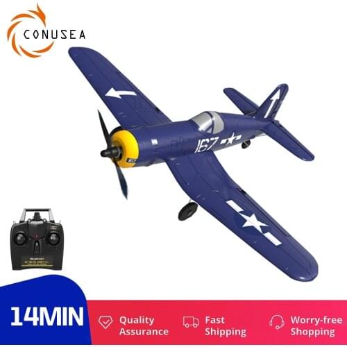 Rc Airplane F4U 761-8 400mm Wingspan EPP One-Button Stunt Performance 2.4GHz 4CH Fixed Wing Model Aircraft Glider Plane Toy boy