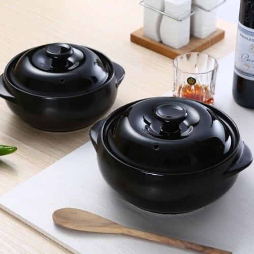 Christmas Korean casserole wholesale heat-resistant binaural ceramic rice noodle special large casserole