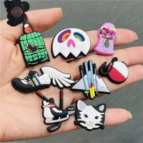 1PCS PVC Cute Cartoon Fridge Magnets Birdcage Skate Shoes Skating Board Cat Refrigerator Magnetic Sticker Children Gifts Office