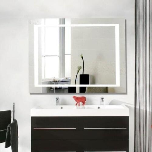 Modern Bright Anti-fog 60*80cm Led Light Mirror with Touch Switch For Bathroom Hotel Waterproof Durable Mirror Wall Lamp 1769