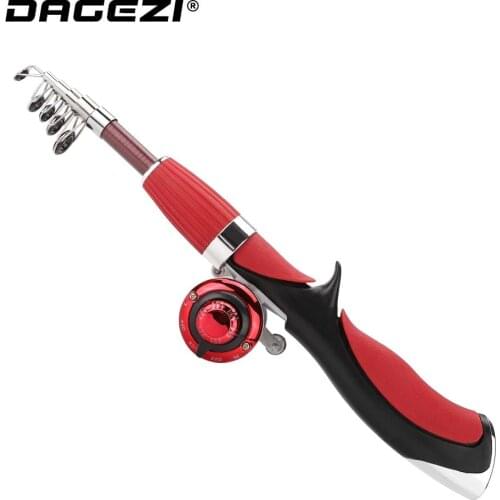 DAGEZI ice Fishing Rod + Fishing reel Spinning Fishing wheel ice Rod combo fishing tackle