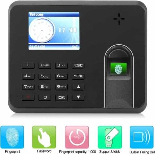 Fingerprint Recognition Device 2.8in TFT Independent Access Control Systerm Fingerprint Password Attendance Machine 110-270V